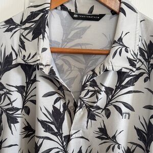 Travis Mathew Black and Gray Polo Shirt